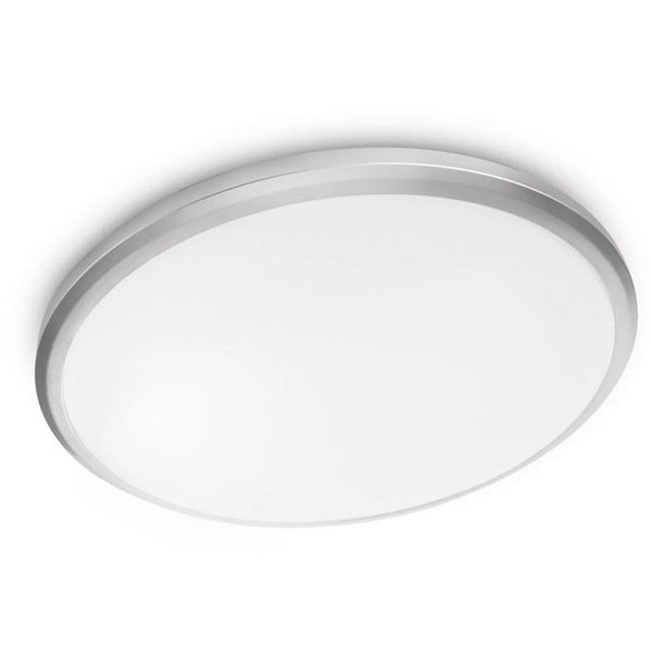 Plafón de techo redondo TWIRLY 12W, gris, 2700K 1200Lm