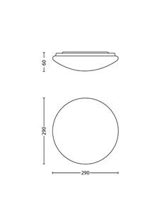 Candeeiro de teto redondo TWIRLY 12W, branco, 4000K 2