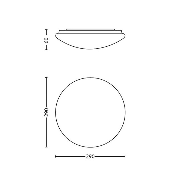Plafón de techo redondo TWIRLY 12W, blanco, 4000K
