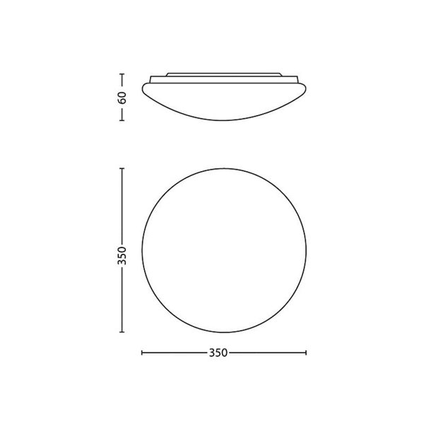 Candeeiros de teto TWIRLY 17W, branco 2700K/4000K