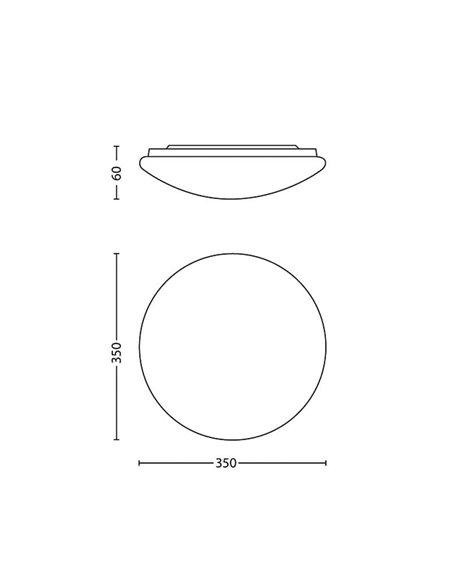 Lámparas de techo/Plafón TWIRLY 17W, gris 2700K
