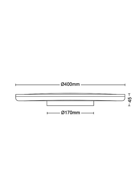 Plafón de Techo OZZIET 18W, Ø30cm blanco, regulable 2700K/4000K