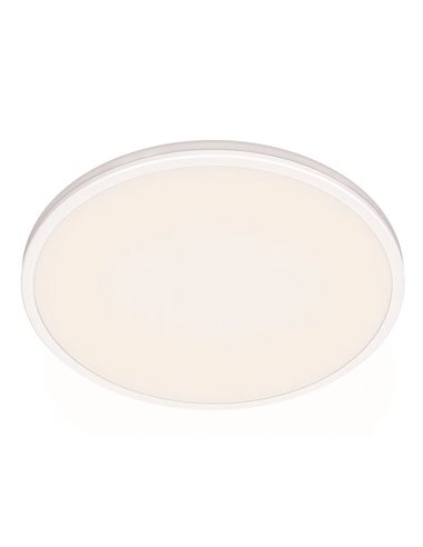 Plafón de Techo OZZIET 18W, Ø30cm blanco, regulable 2700K/4000K
