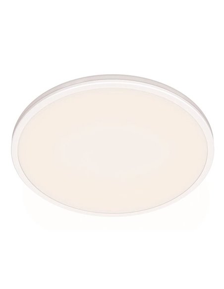 Plafón de Techo OZZIET 18W, Ø30cm blanco, regulable 2700K/4000K