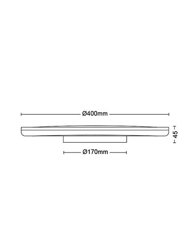 Plafon OZZIET 22W, Ø40cm, branco, regulável 2700K/4000K