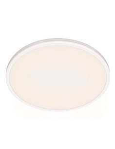 Plafón de Techo OZZIET 36W, Ø50cm, blanco, regulable 2700K/4000K