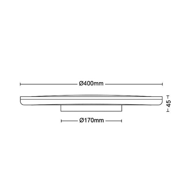 Plafón de Techo OZZIET 36W, Ø50cm, blanco, regulable 2700K/4000K