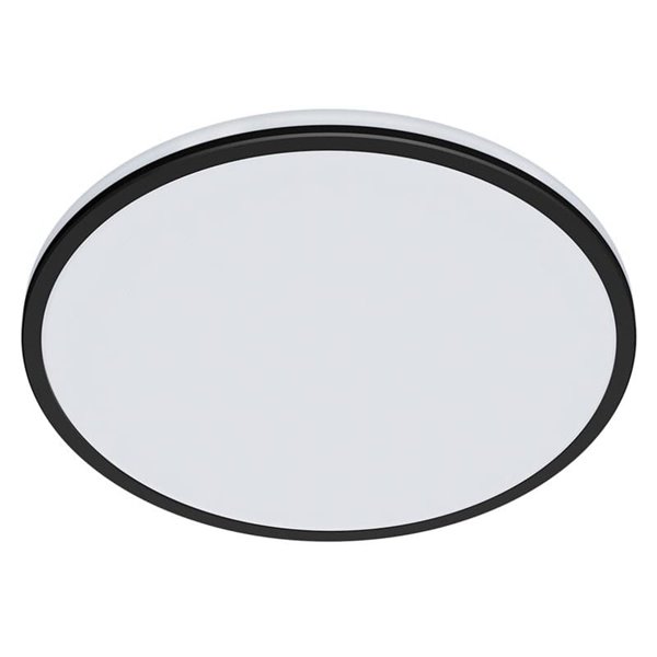 Plafonnier OZZIET 18W, Ø30cm, noir, orientable 2700K/4000K