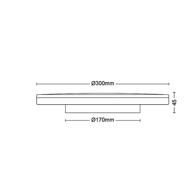 Plafonnier OZZIET 18W, Ø30cm, noir, orientable 2700K/4000K