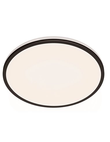 Plafón de Techo OZZIET 36W, Ø50cm, negro, regulable 2700K/4000K