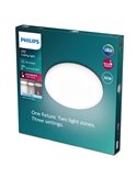 Plafonnier OZZIET 36W, Ø50cm, blanc, orientable 2700K/4000K