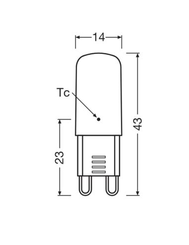 Ampoule LED G9 2,6W Remplacement 30W...