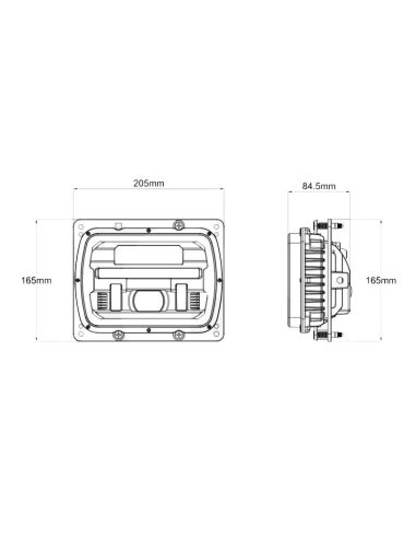 Medidas Faro LED H4 homologado Cortas y Largas IP6K9K para Fiat Case Series 46, 56, 66, 80, 88, 90, 93 y Más