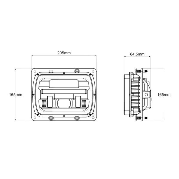 Medidas Faro LED H4 homologado Cortas y Largas IP6K9K para Fiat Case Series 46, 56, 66, 80, 88, 90, 93 y Más