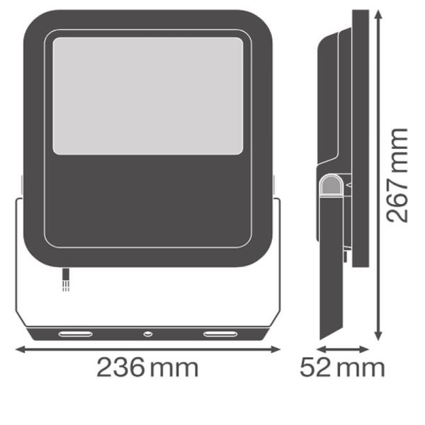 Projecteur LED d'extérieur Gen4 69W - 100 IP66 Blanc - Haute puissance et efficacité 10 000 Lm Gen 4 FL 100 P 69 W 10 KLM