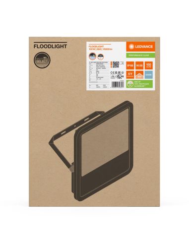 LED-Außenprojektor Schwarz 100W -...