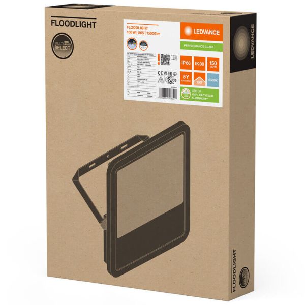 LED-Außenprojektor Schwarz 100W -...