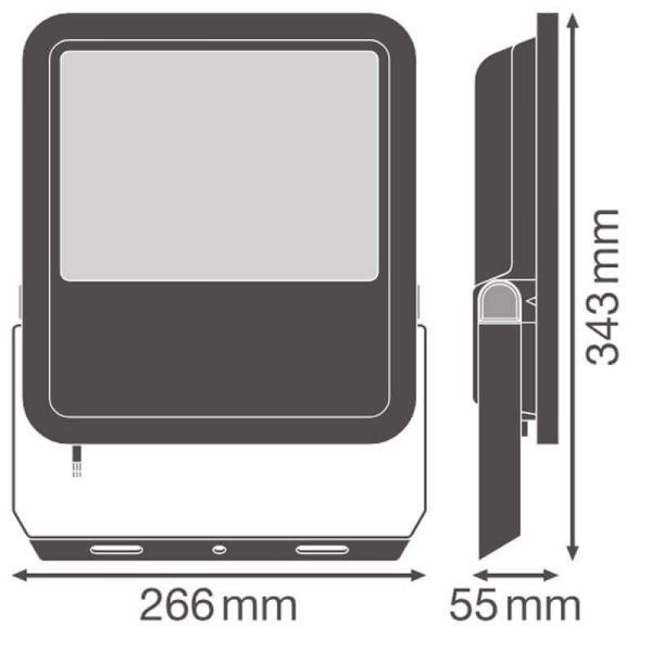 LED-Außenprojektor Schwarz 100W -...