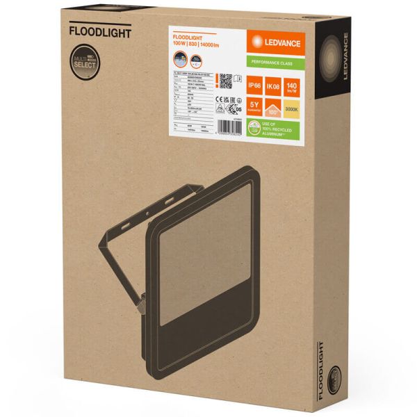 LED-Außenprojektor Schwarz 100W -...