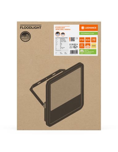 LED-Außenprojektor Schwarz 100W -...
