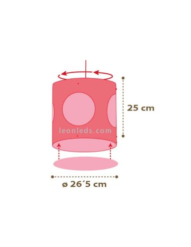 Lámpara de Techo Colgante Giratoria serie Búhos Redonda Dalber 60394 | LeonLeds
