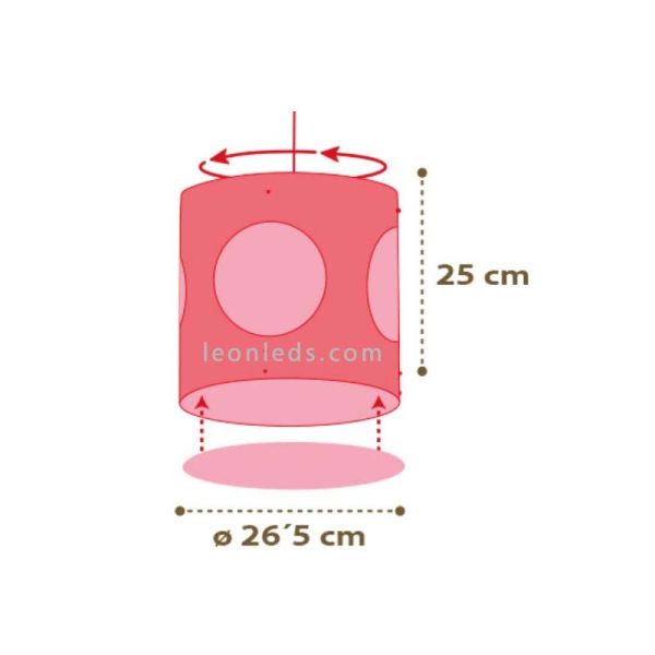 Lámpara de Techo Colgante Giratoria serie Búhos Redonda Dalber 60394 | LeonLeds