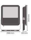 Medidas Proyector LED Exterior Blanco 100W - 150 - 15,000Lm IP66 Ledvance Gen 4 FL 150 P 100W 15KLM