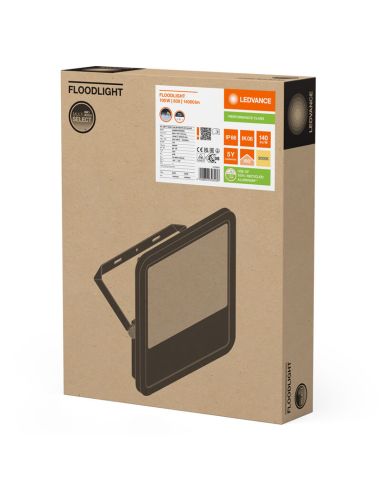 Holofote LED branco para exterior 100W - 150 - 15.000Lm IP66 Ledvance Gen 4 FL 150 P 100W 15KLM 3000K