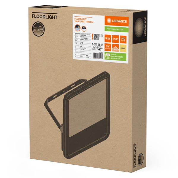 Projecteur LED extérieur blanc 100 W - 150 - 15 000 lm IP66 Ledvance Gen 4 FL 150 P 100 W 15 KLM 3 000 K