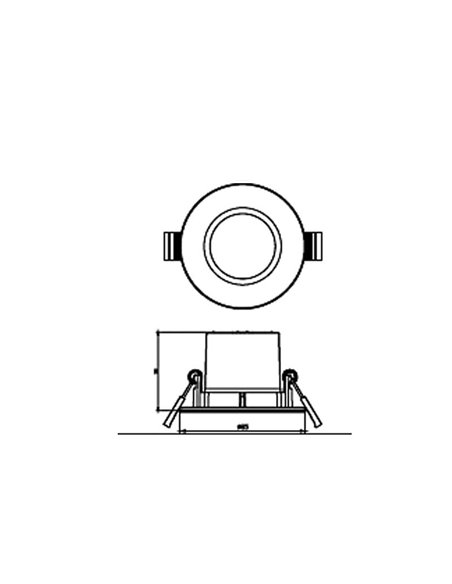 Lot de 3 spots encastrables salle de bain DIVE, 5W dimmable, chrome, 2700K, étanche
