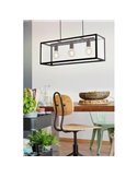 Candeeiro suspenso moderno de cristal preto CHARTERHOUSE, 3xE27