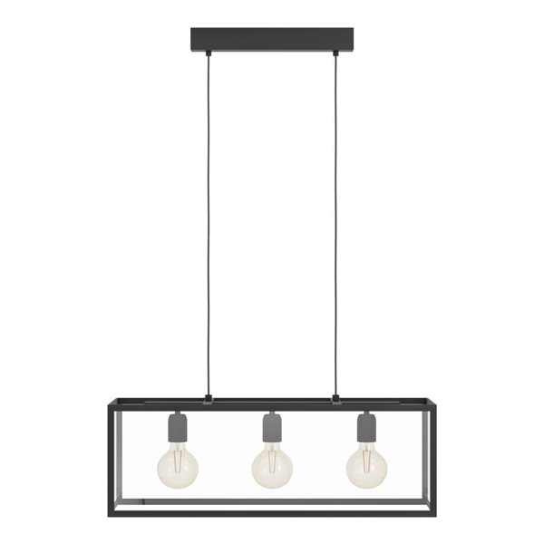 CHARTERHOUSE suspension moderne en cristal noir, 3xE27