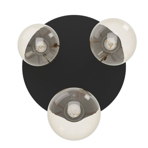 Lámpara de Techo redonda WILMCOTE, negro con 3 Luces colgando E27, estilo Escandinavo