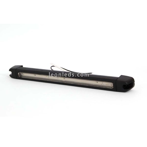 Lámpara Barra LED para vehiculos de 12v de interior o exterior Ip68 negra luz blanca giratoria | LeonLeds Iluminación