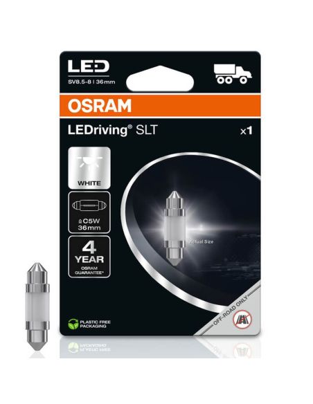 Caixa de Lâmpada LED C5W 36mm 24V SV8.5-8 6000K | OSRAM LEDriving® SLT (1 unidade) 6436DWP-1BL Osram