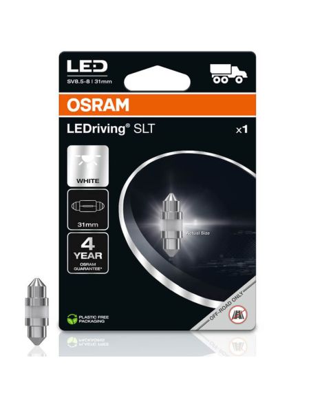 Lâmpada LED SV8.5-8 C5W 31mm 24V 6000K | OSRAM LEDriving® SLT (1 Unidade) 6430DWP-1BL