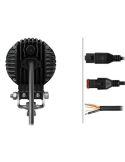 Trasera de Faro de Trabajo LED redondo HELLA R2100 2.0 con luz de posición Blanca/Ambar | 12V | 2300lm | Luz de Posición | IP67