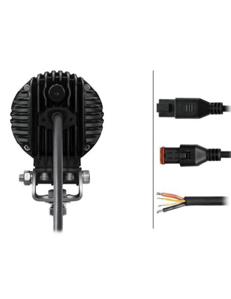 Trasera de Faro de Trabajo LED redondo HELLA R2100 2.0 con luz de posición Blanca/Ambar | 12V | 2300lm | Luz de Posición | IP67