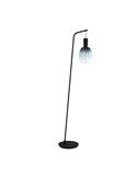 Lámpara de Pie CRANLEY negra con base de filigrana para colgar bombilla grande E27, estilo minimalista