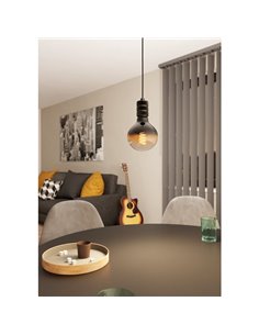 YORTH Suspension Simple pour Ampoule Elégante, Nickel Noir E27, Style Vintage et Industriel 2