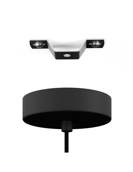 Lámpara colgante YORTH sencilla para bombilla grande, plata y negro E27, estilo Industrial Moderno