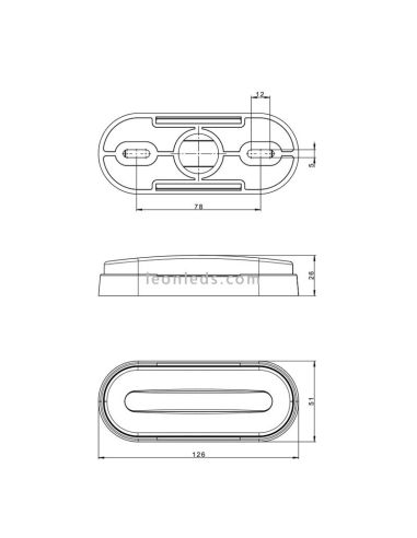 Piloto Lateral e Intermitente LED FT- 071 de Fristom con Cable Ambar | LeonLeds