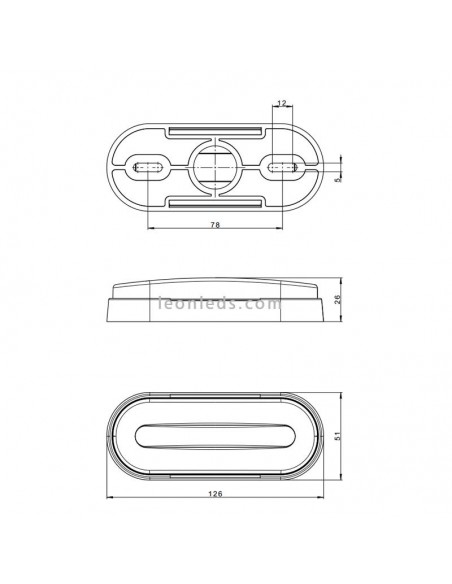 Piloto Lateral e Intermitente LED FT- 071 de Fristom con Cable Ambar | LeonLeds