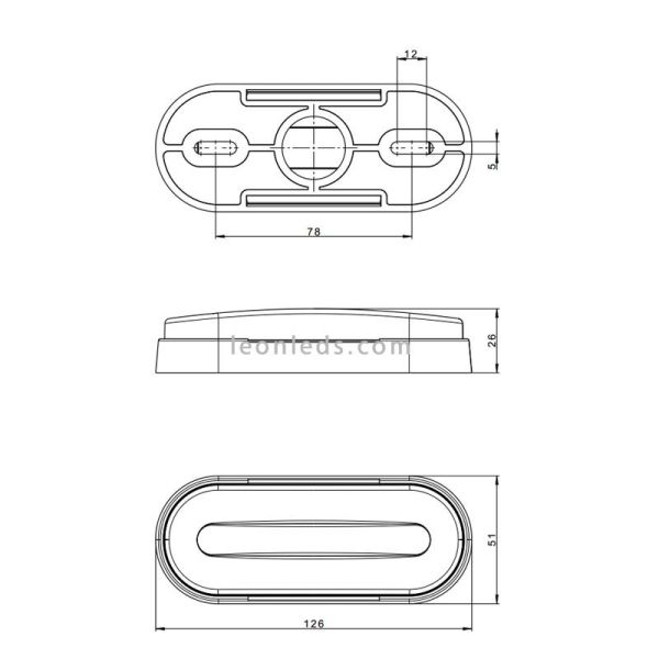 Piloto Lateral e Intermitente LED FT- 071 de Fristom con Cable Ambar | LeonLeds
