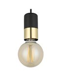 Lámpara Colgante CALARI sencilla para bombilla grande, negra E27,Diseño Minimalista