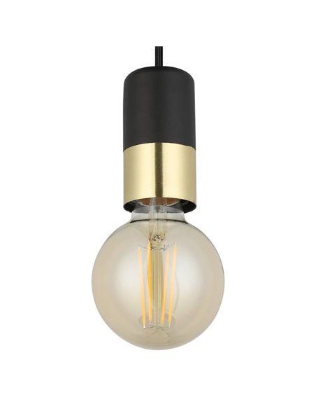 Lámpara Colgante CALARI sencilla para bombilla grande, negra E27,Diseño Minimalista