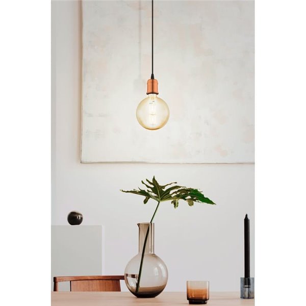 Lampe à suspension E27 en cuivre brossé YORTH | style vintage | EGLO
