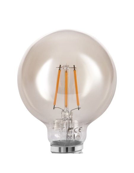 Ampoule Décorative LED Ambre G80 4W 2200K E27 | Lumière ambiante