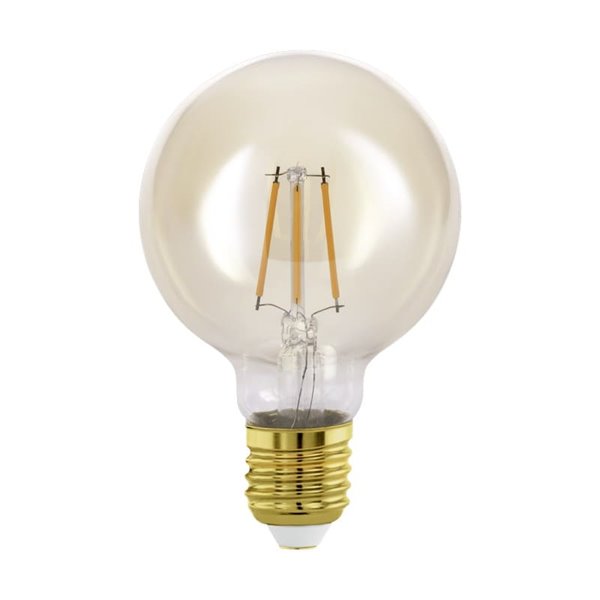 Bombilla Decorativa LED G80 Ámbar 4W 2200K E27 | Luz Ambiente