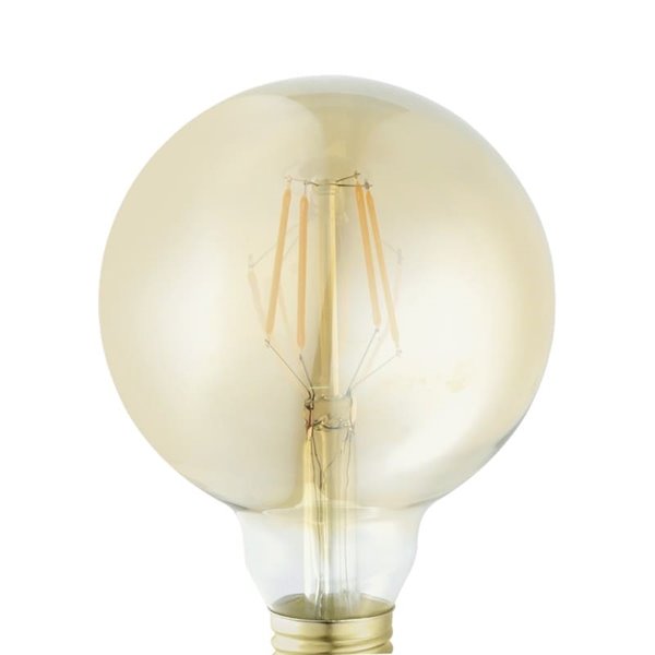 Bombilla Decorativa LED G95 Ámbar 4W 2200K E27 | Luz Cálida y Elegante